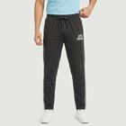 Men's Dark Grey Jogger Fit Side-Striped Track Pants, Dark Grey, small