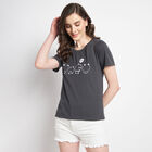 Round Neck T-Shirt, गहरा ग्रे, small image number null