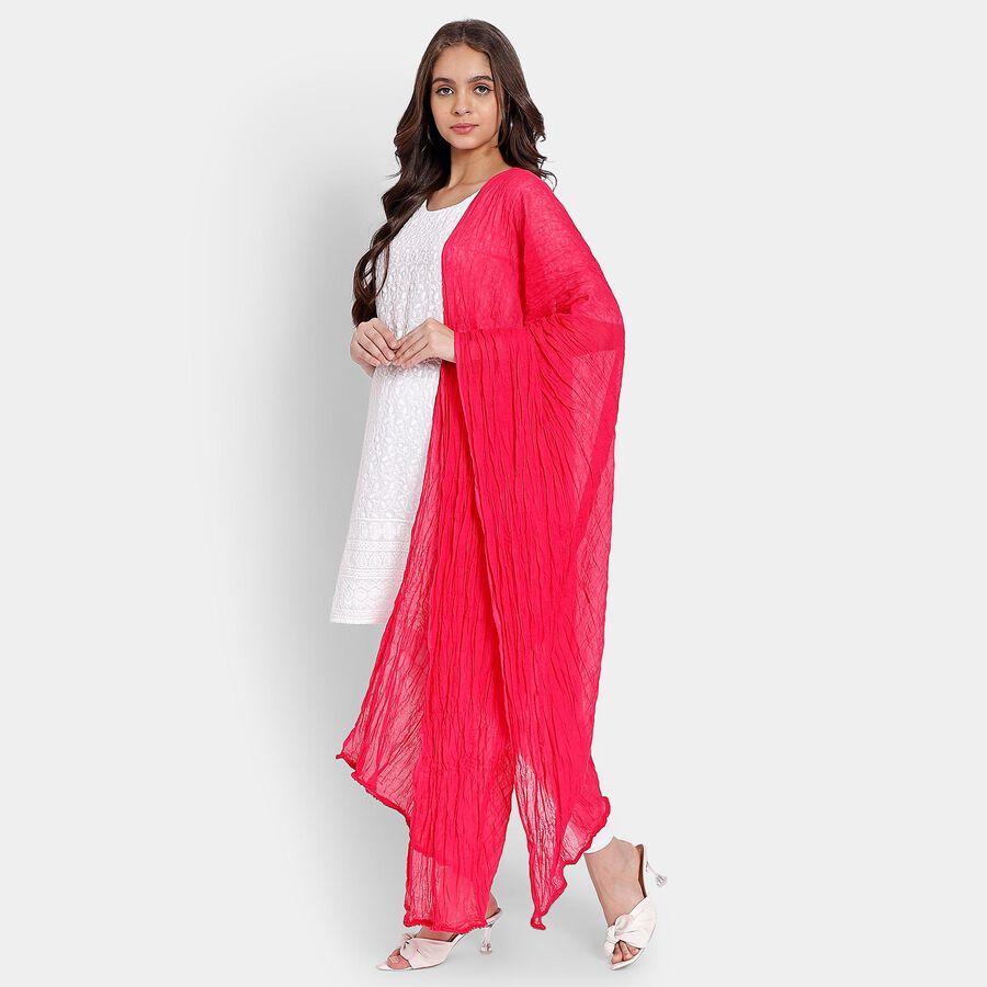 Ladies' Dupatta, Fuchsia, large image number null
