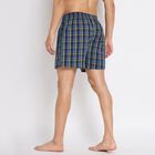 Men's 100% Cotton Boxers, Navy Blue, small