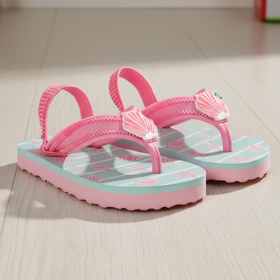 Kids Blue Flip-Flop Slippers, Blue, large