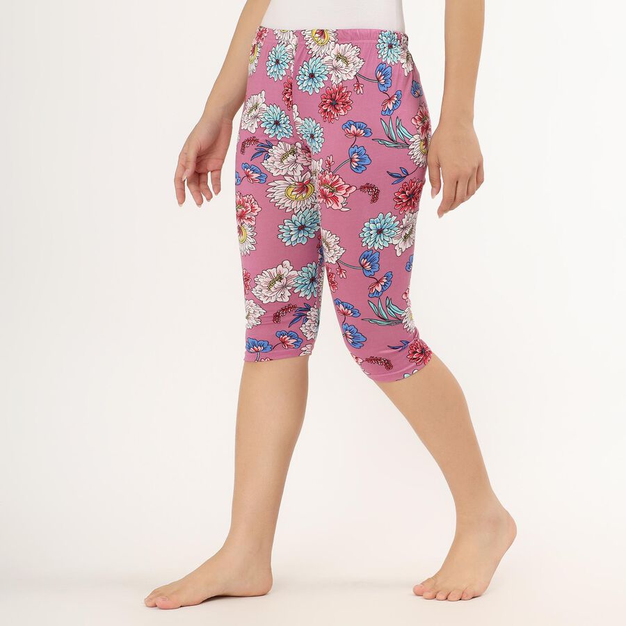 Ladies' Flared Capri , Pink, large