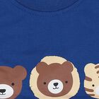 Infants' Blue 100% Cotton Round Neck Animal Printed Baba Suit, रॉयल ब्लू, small