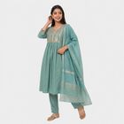 Women's Light Green Embroidered Ethnic Set, हल्का हरा, small