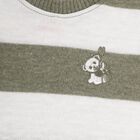 Infants' Muted Olive Green Crew Neck Casual Pullover, ओलिव, small image number null