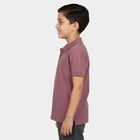 Boys Pink Round Neck Casual Half Sleeve T-Shirt, गुलाबी, small