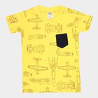 Boys Cotton T-Shirt, पीला, small image number null