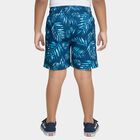 Boys' Vibrant Tropical Blue Cotton Elastic Waist Bermuda Shorts, नेवी ब्लू, small image number null