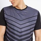 Printed Round Neck T-Shirt, Black, small image number null