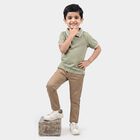 Boys Green Polo Neck Polo T-Shirt, Light Green, small