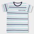 Boys' 100% Cotton Half Sleeves T-Shirt, सफ़ेद, small image number null