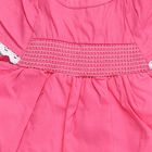 Infants' Bright Pink Cotton Smocked Embroidered Frock with Bloomers, हल्का गुलाबी, small