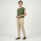 Women's Green Cotton Blend Top, Dark Green, small