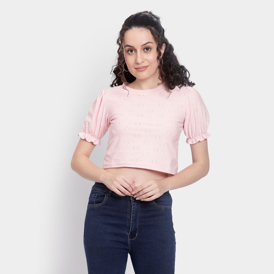 Ladies'  Crop  Top, Pink, large image number null