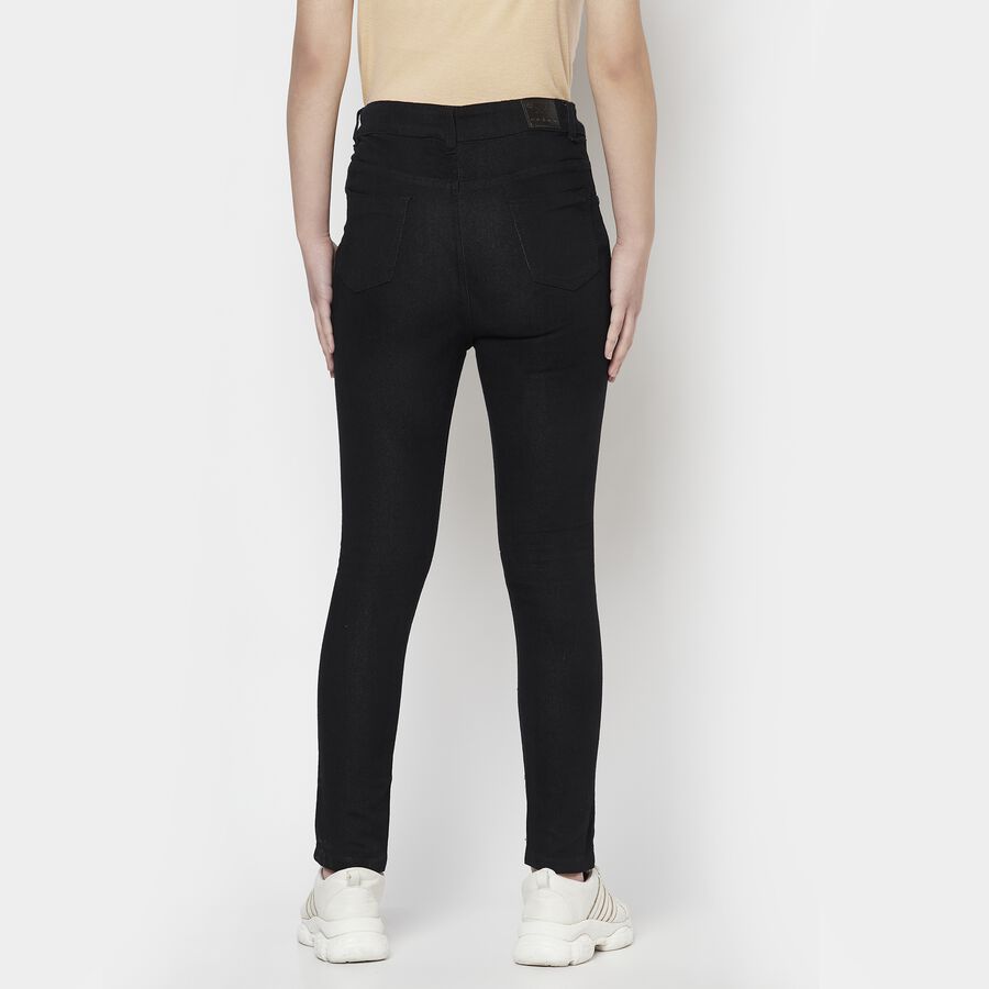 High Rise Skinny Jeans, Black, large image number null