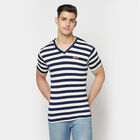 V Neck T-Shirt, Navy Blue, small image number null