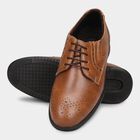 Men's Rich Chestnut Brown Lace-Up Formal Shoes, भूरा, small