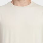 Men's Round Neck Half Sleeves T-Shirt, Off White, small image number null