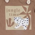 Infants' Beige Cotton Round Neck Baba Suit, Beige, small
