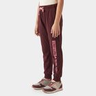 Girls Wine Jogger Graphic Printed Pyjama, वाइन, small