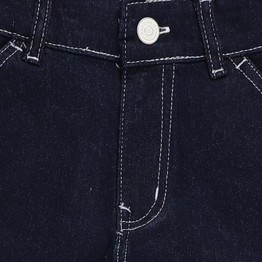 Girls' Jeans, गहरा नीला, large image number null