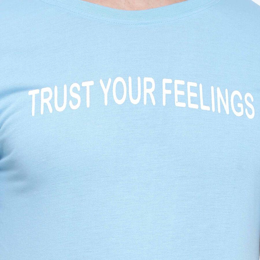 Round Neck T-Shirt, Sky Blue, large image number null