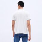 Men's Bright Eggshell White Polo Neck Polo Tee Shirt, White, small image number null