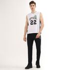 Men's Jet Black Slim Fit Side-Striped Track Pants, Black, small