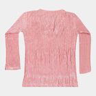 Girls Regular Round Neck Top, Light Pink, small image number null