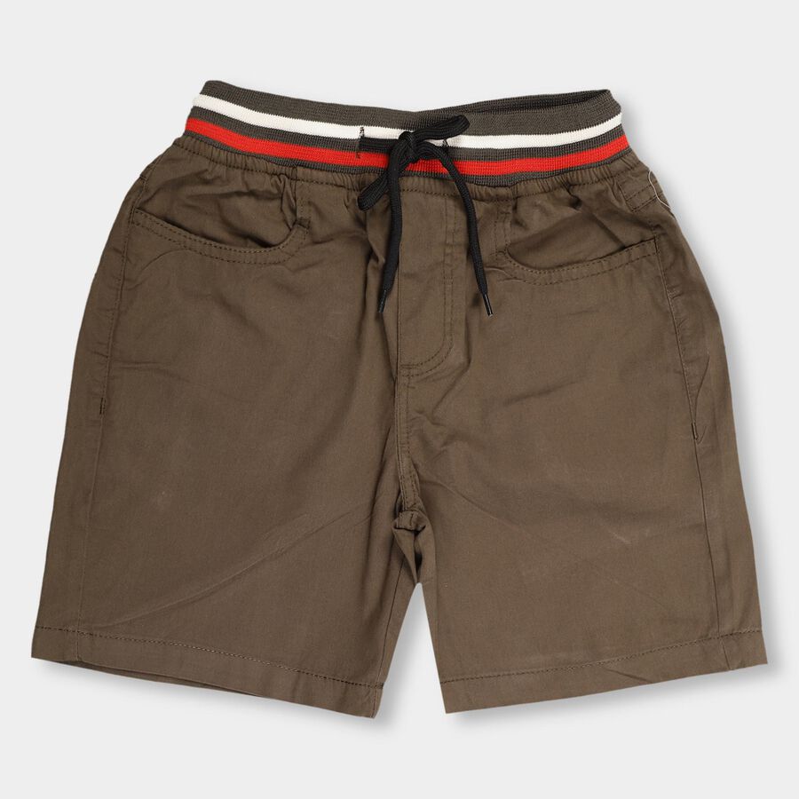 Boys' Deep Olive Green Cross Pocket Bermuda Shorts, Olive, large image number null