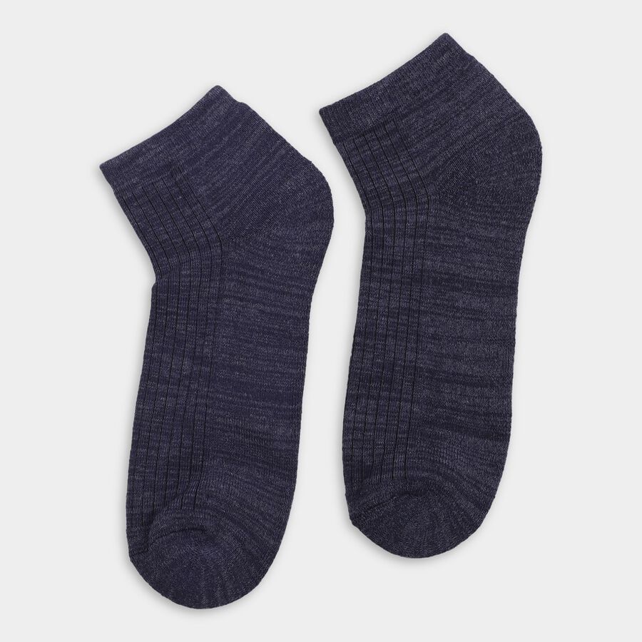 Men's Socks (Pack of 3), नेवी ब्लू, large