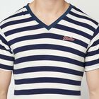 V Neck T-Shirt, Navy Blue, small image number null