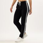 Women's Jet Black Regular Fit Track Pants, Black, small image number null