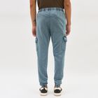 Men's Washed Steel Blue Cargo Jogger, Mid Blue, small image number null