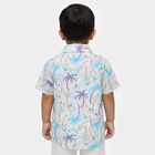 Infants Blue Cotton Half Sleeve Classic Collar Casual Shirt, Light Blue, small