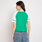 Ladies' 100% Cotton Crop  Top, गहरा हरा, small