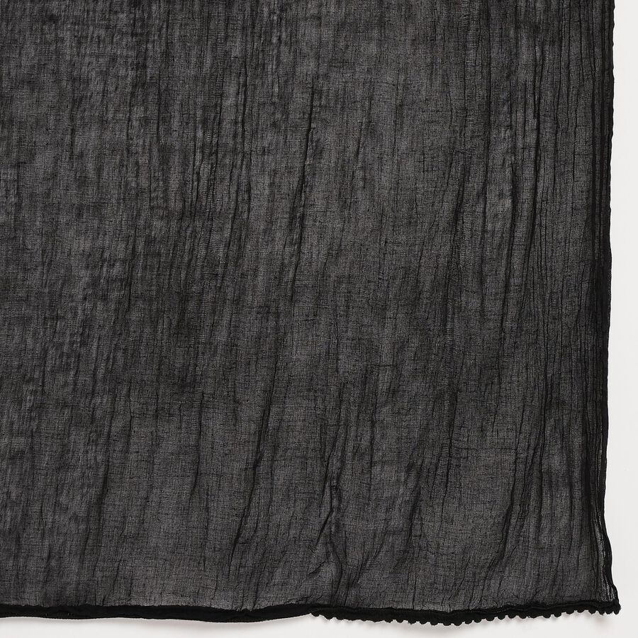 Ladies' Dupatta , काला, large image number null