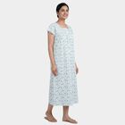 Women's White Sleeveless Casual Nighty, White, small