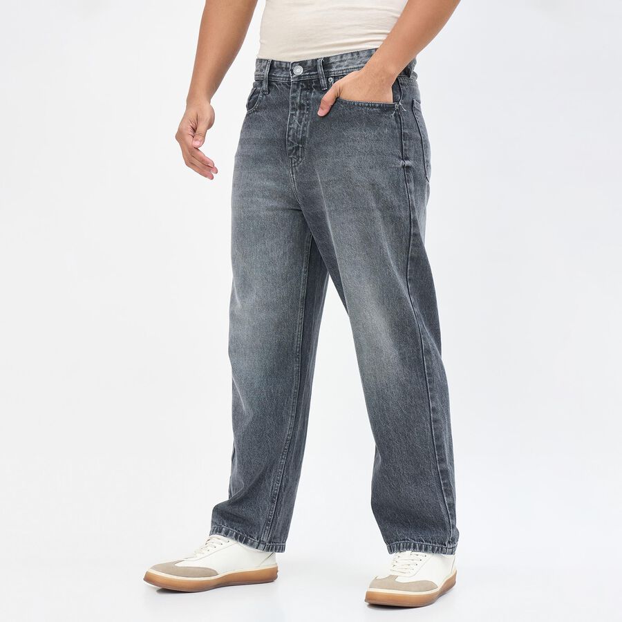 Men's Denim Blue Straight Fit Classic Jeans, Light Grey, large