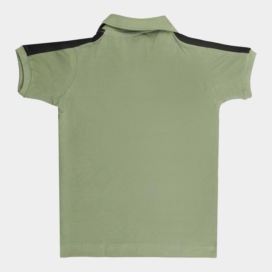 Boys Cut & Sew T-Shirt, Olive, large image number null