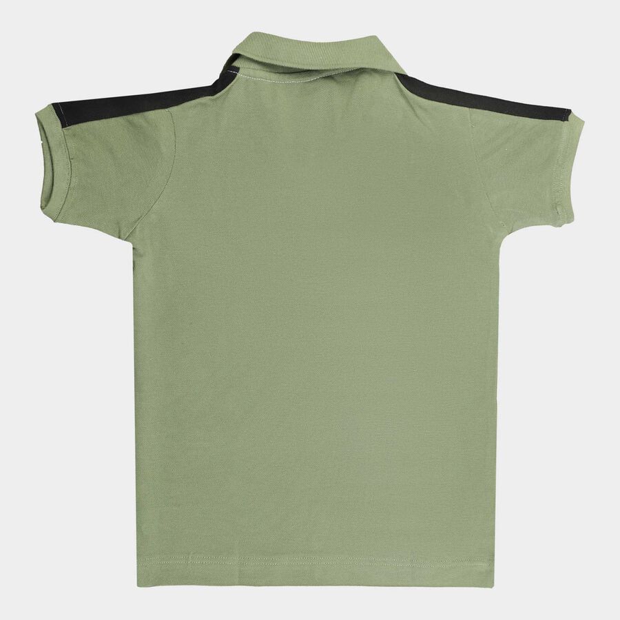 Boys Cut & Sew T-Shirt, ओलिव, large image number null