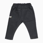 Infants Dark Charcoal Black Regular Fit Elastic Waist Jeans, गहरा ग्रे, small image number null