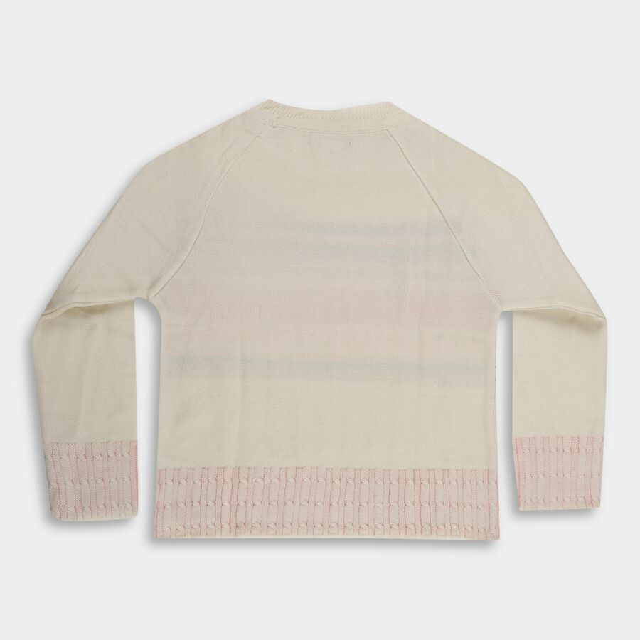 Girls' Pullover, Off White, large image number null