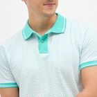 Men's 100% Cotton Collared Half Sleeves T-Shirt , Aqua, small image number null