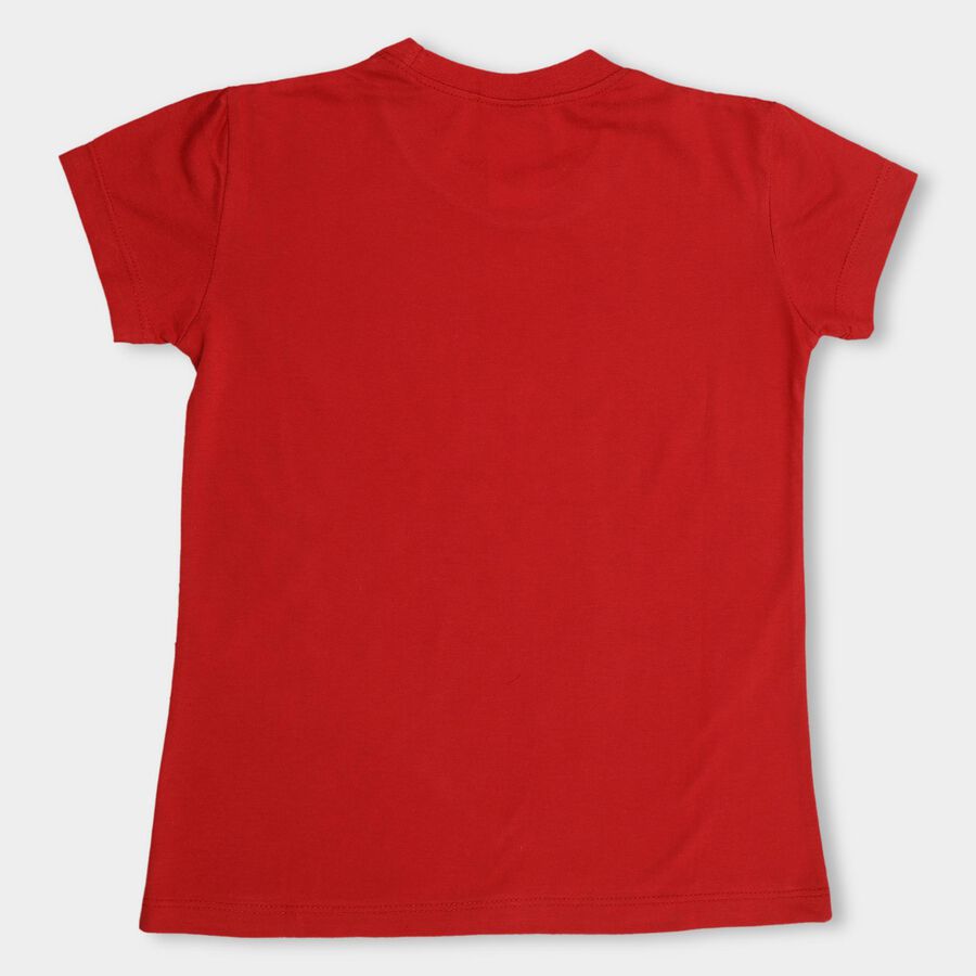 Girls' T-Shirt , लाल, large image number null