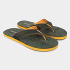 Men Olive Green Slip-On Flip-Flop Slippers, ओलिव, small