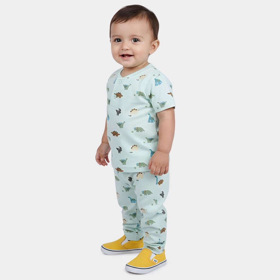 Infants' Night Suit, Light Green, large