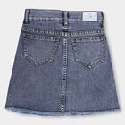 Girls' Bright Multicolor Buttoned Short Skirt, Light Blue, small image number null