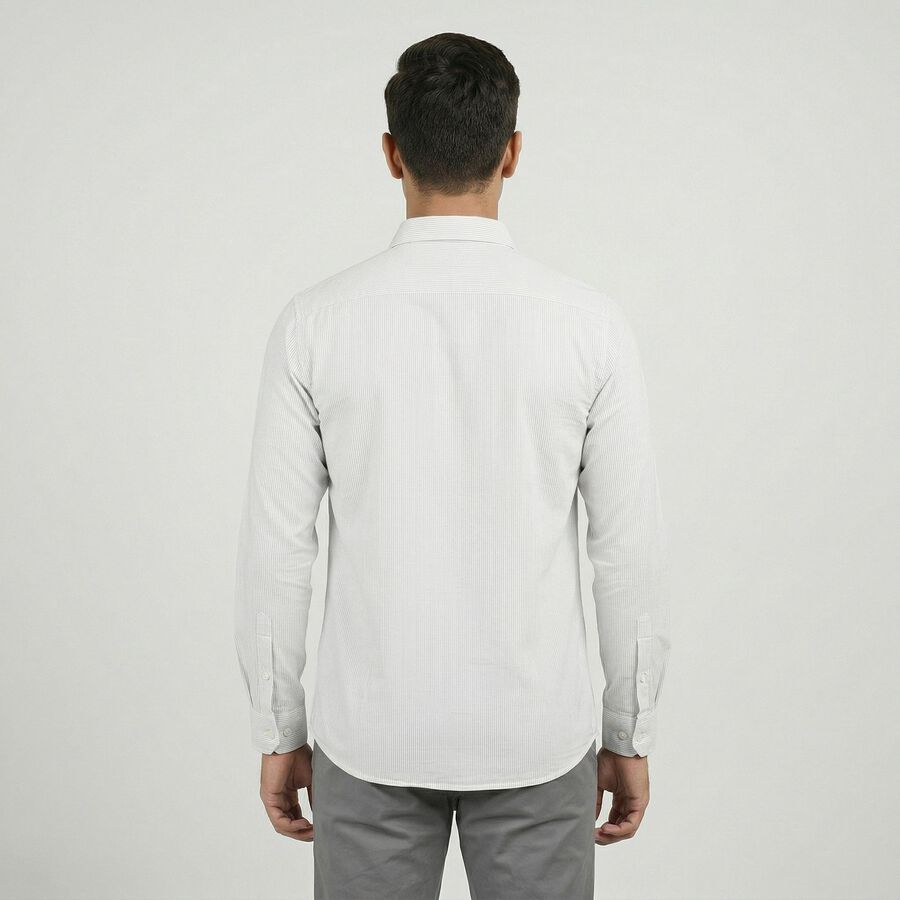 Men's White Casual Shirt, सफ़ेद, large
