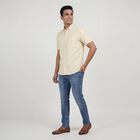 Men's Yellow Classic Casual Shirt, पीला, small